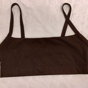 GAP Fit Women's M Brown Noir GapFit Recycled Power Tank Sports Bra Pre-owned